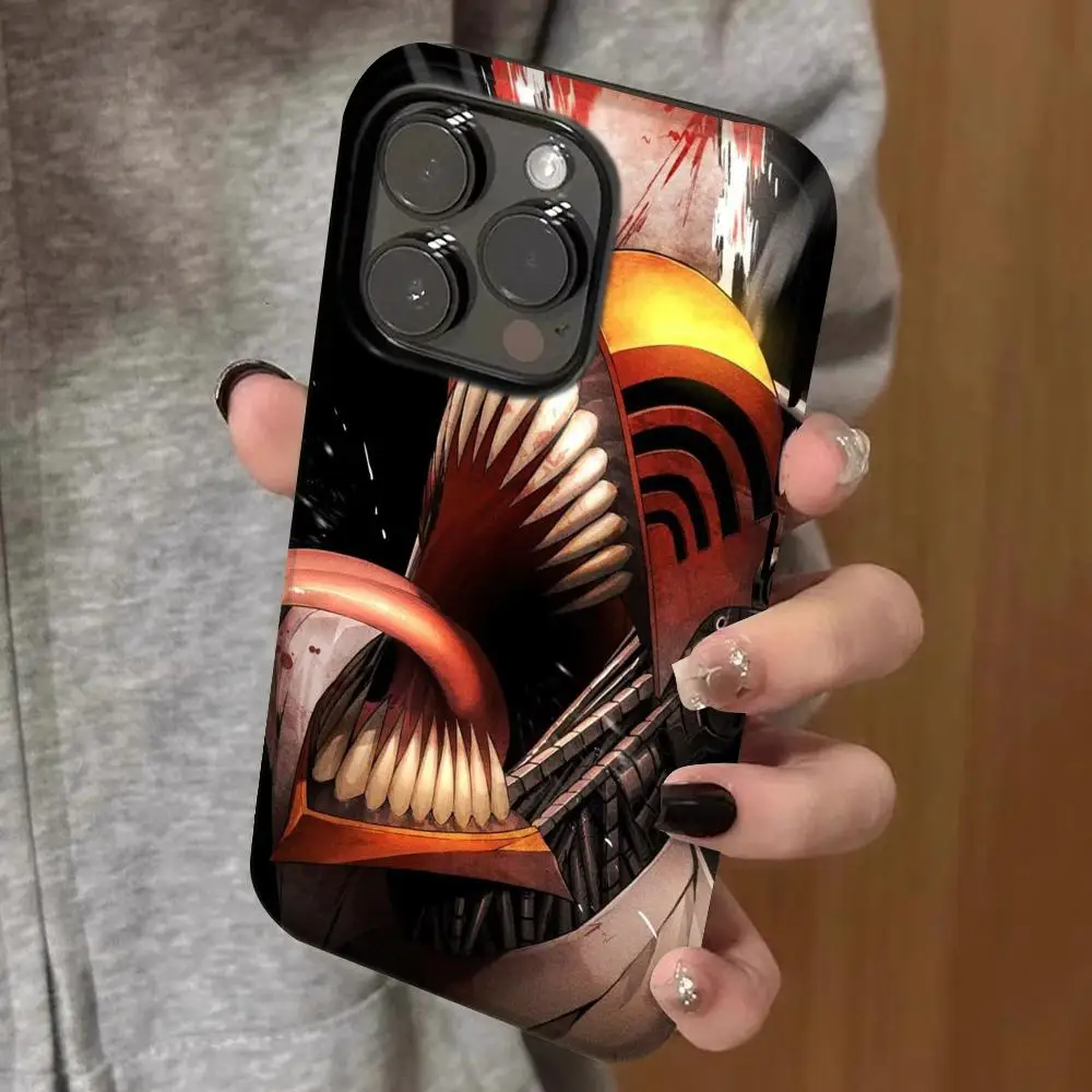 

chainsaw man wallpaper Phone Case Double-layered 2-in-1 Film Case For IPhone 16 15 Promax 14 13 Pro 12 11 plus Samsung S Covers