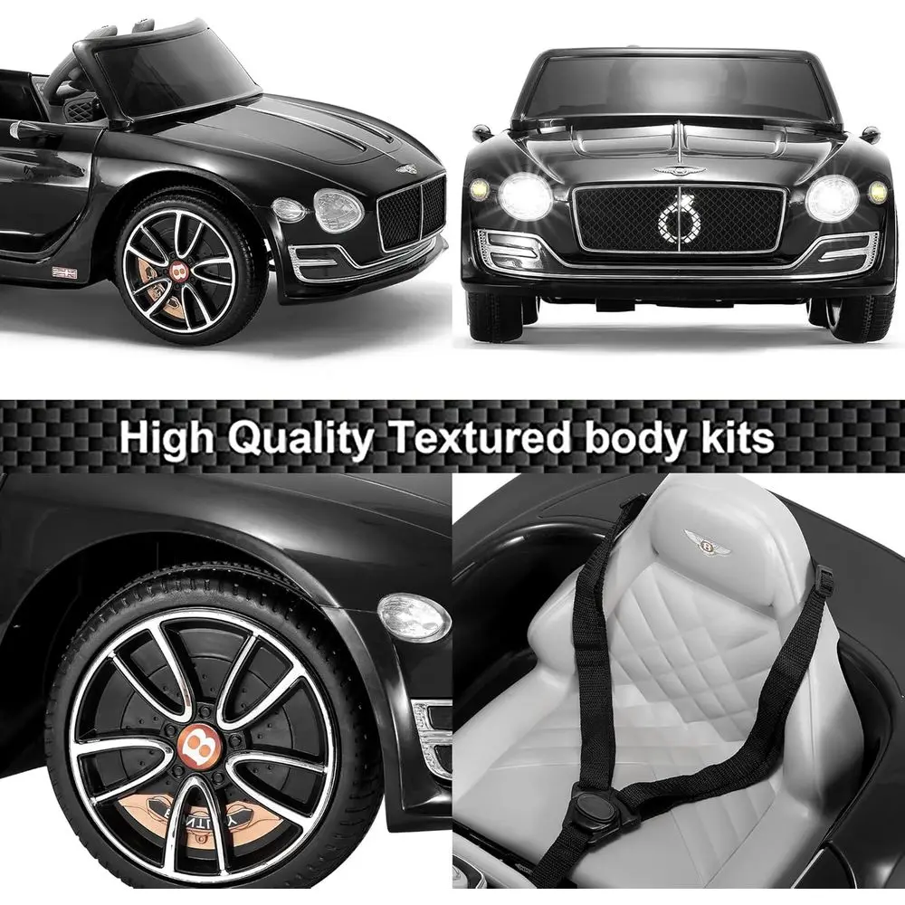Auto elettrica Bentley da 12 V per bambini con telecomando, auto per bambini EXP12 per guidare un veicolo da giro alimentato a batteria con 4 ruote, Foo