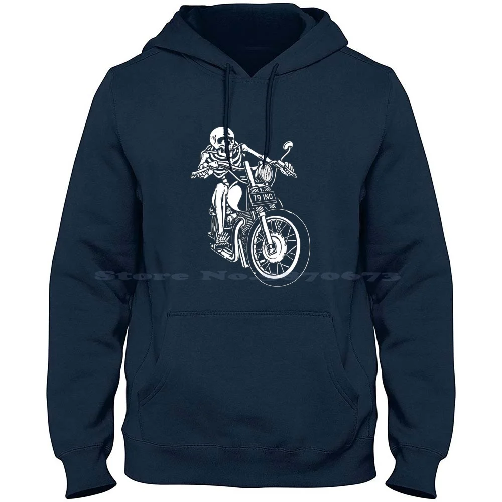 Skull Boy Man 100% Cotton Hoodie Vintage Motorcycle Transportation Antique Vintage Hog Motorcycle Classic B Power Gear