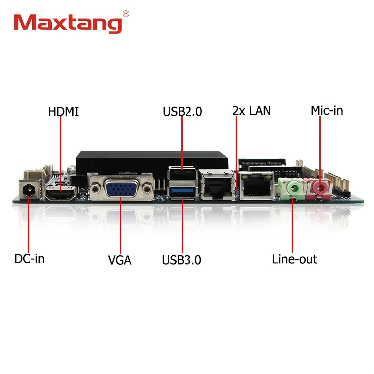 Maxtang Motherboard with processor J1800 J1900 N2940 Win8/10 32/64bit Linux 32/64bit Mini ITX Gamer Motherboard