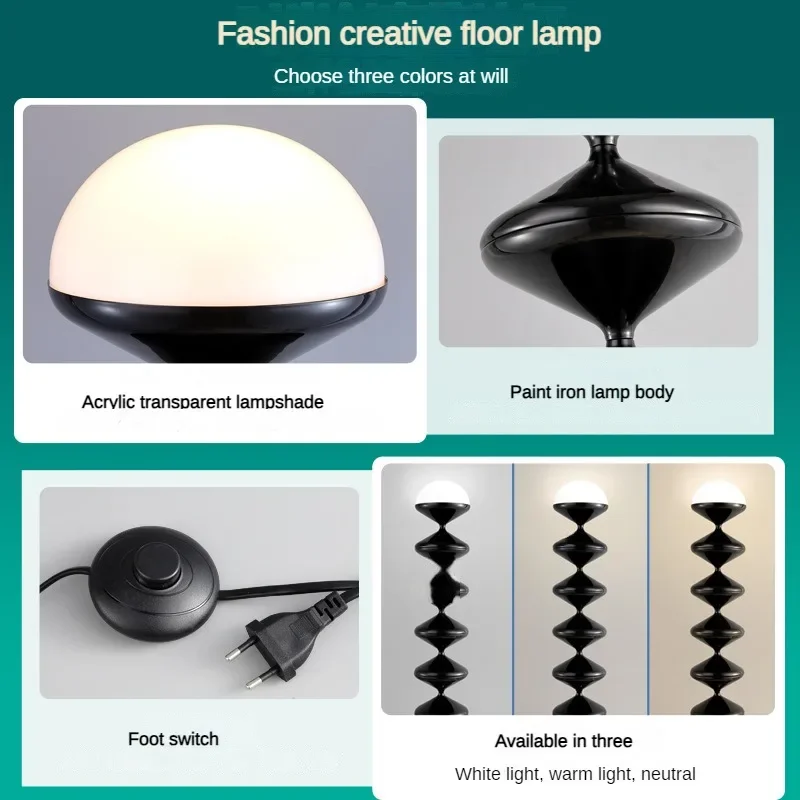 Black/white Candy Floor Lamps Home Decoration Living Room Sofa Tv Side Lighting Fixtures Bedroom