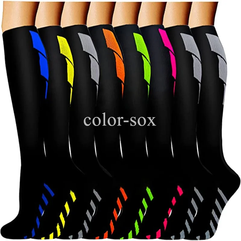 2023 Men Socks Outdoor New Compression Women Running Sports Socks Graduated Crossfit Training Running Recovery Cycling Travel So