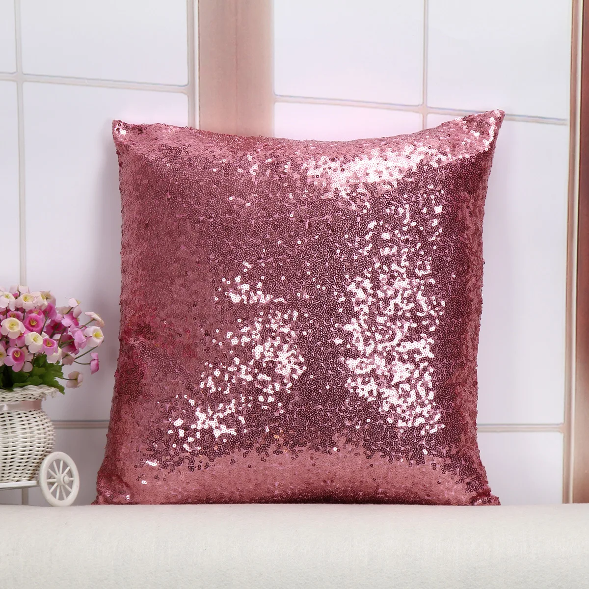 Cushion Cover 45*45cm Luxury Mermaid Glitter Pillowcase With Sequin Throw Pillow Cover Home Decor Pillow Case For Sofa Office