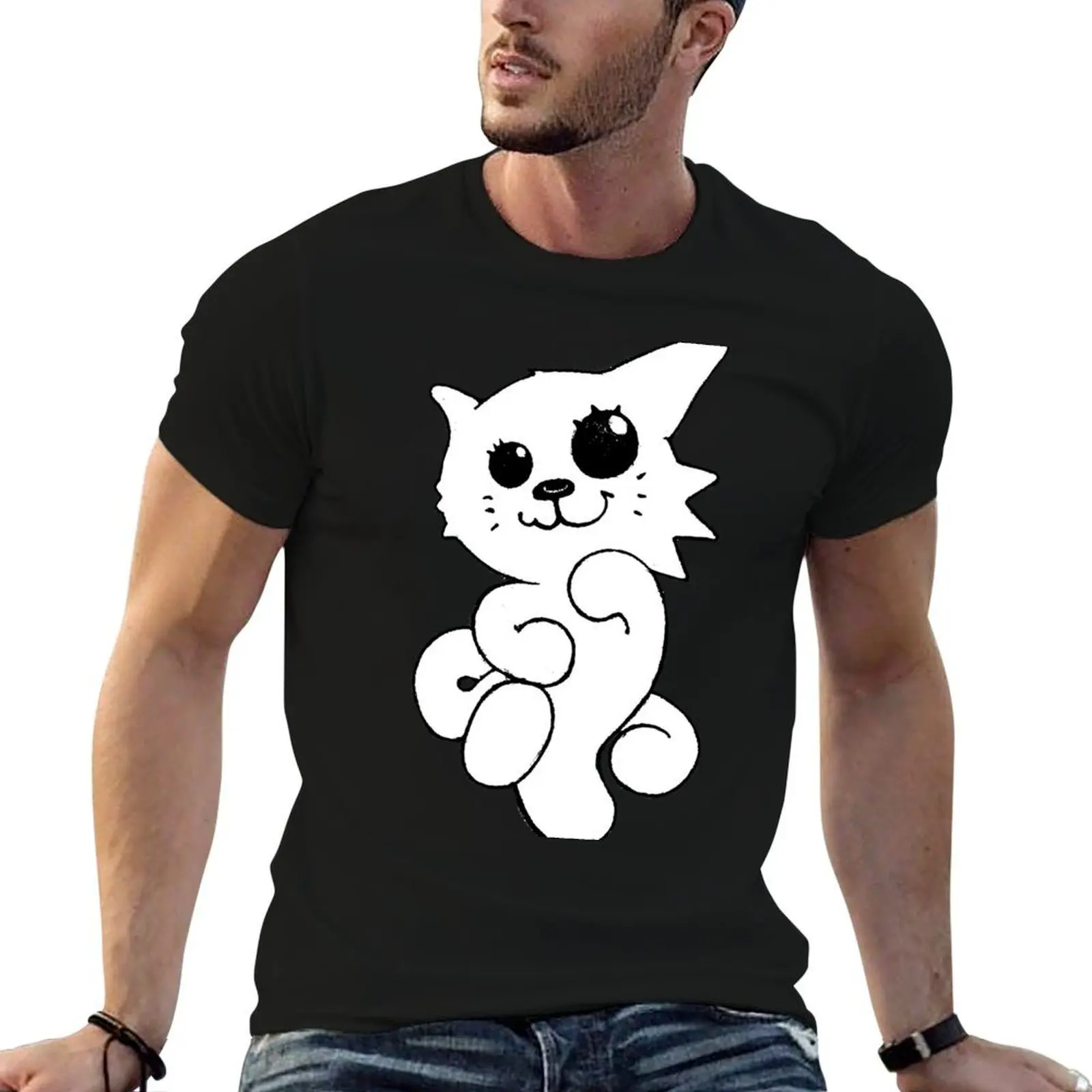 

White Kitteeeee T-Shirt man tshirt man t shirt luxury T-Shirt