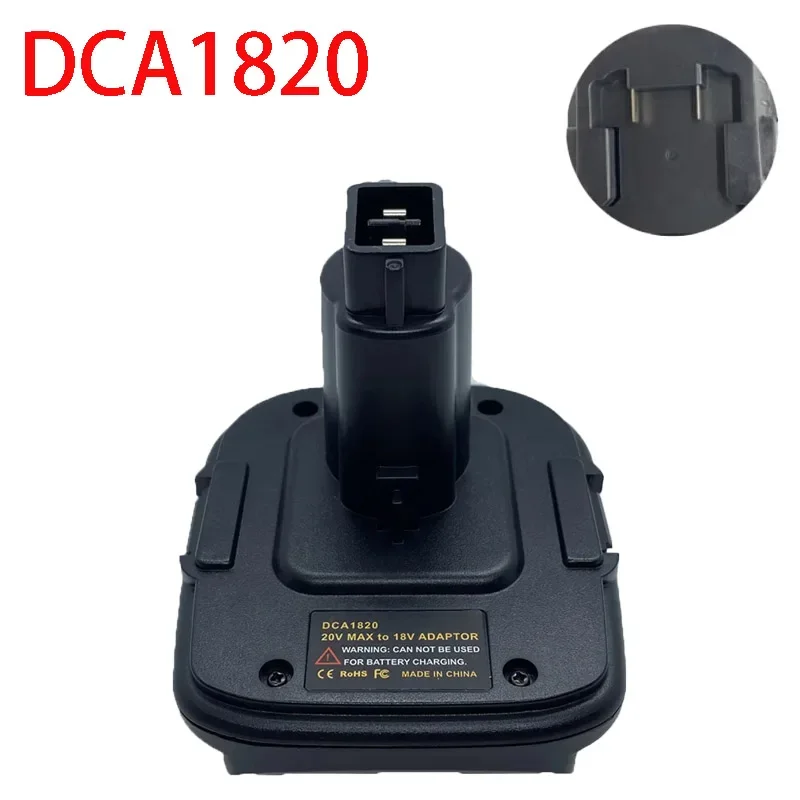 DCA1820 18V To 20V Battery Adapter Converter Replacement for 20V MAX Lithium Batteries for 18 Volt Tools Ni-Cd and Ni-MH Battery