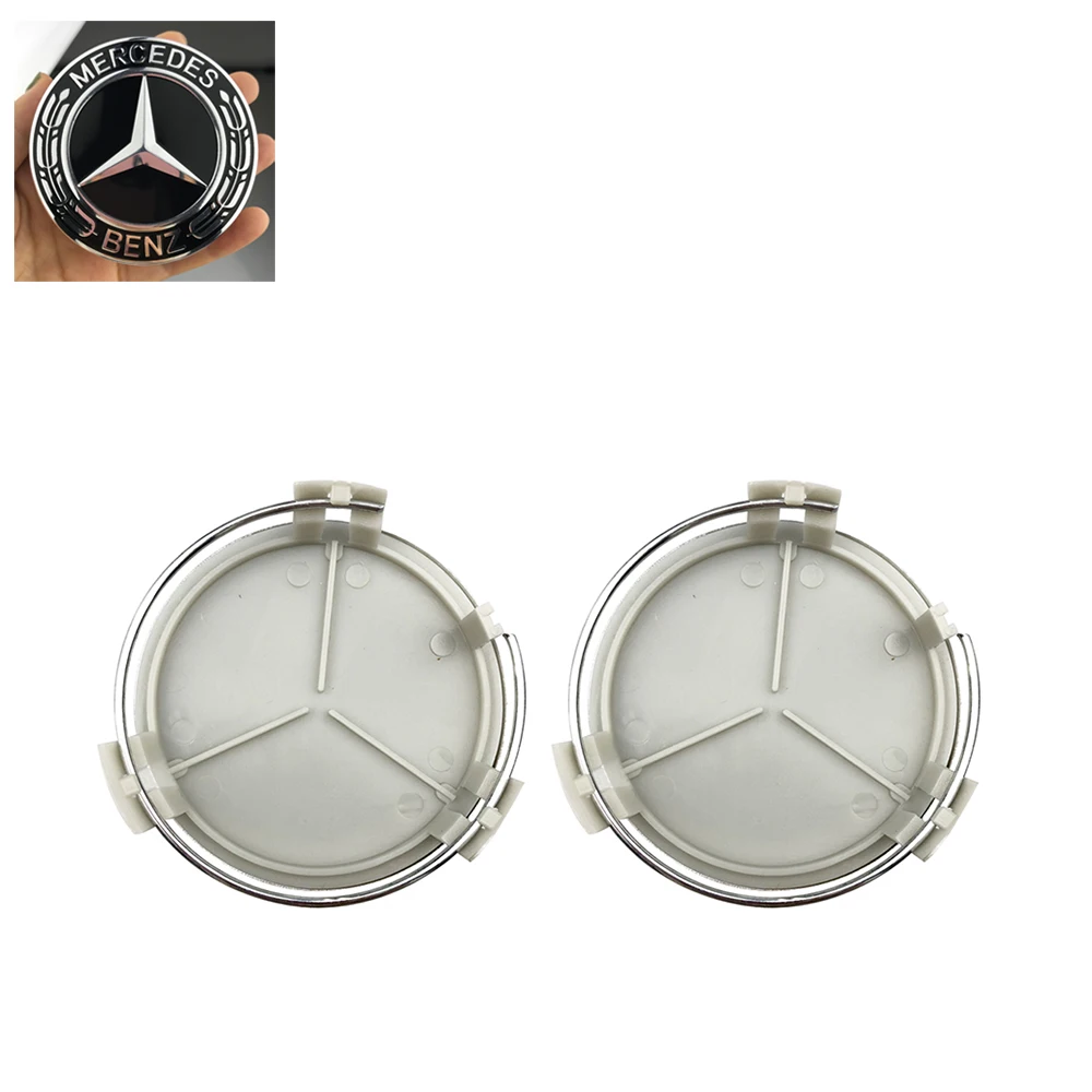 4pcs 75MM Car Styling Wheel hub modification Center Covers Hub Caps For Mercedes Benz B/C/E/S W211 W203 W204 W210 W124 AMG W202 view 3
