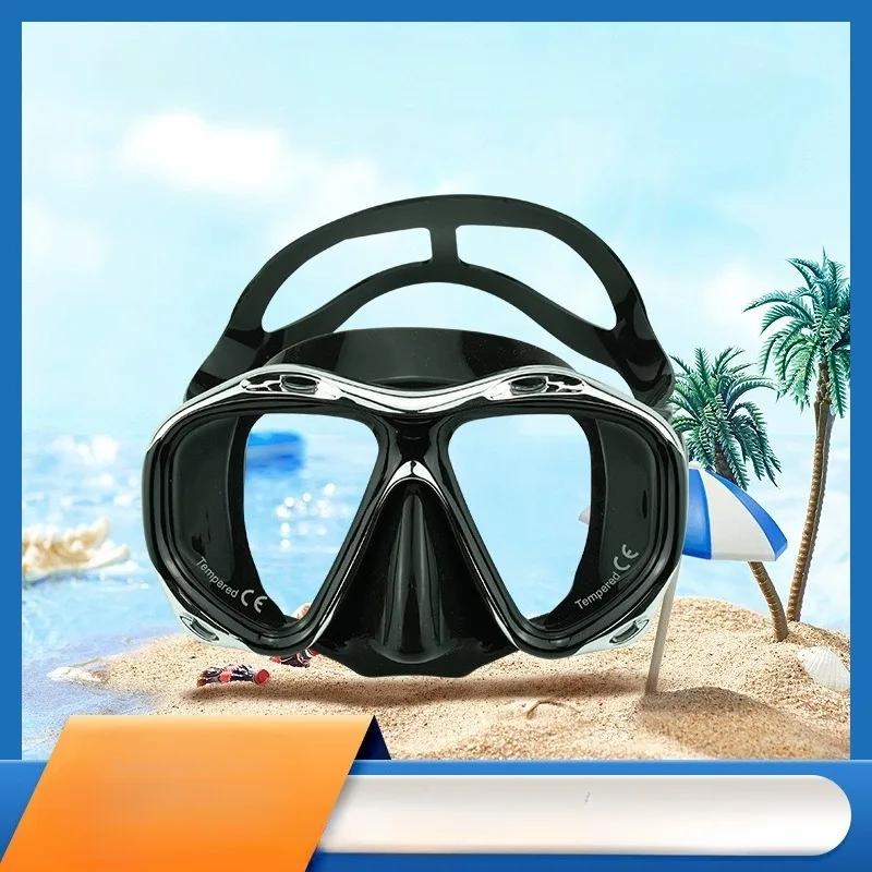 

Adult Anti Fog Free Diving Goggles Durable Tempered Glass Diving Goggles Professional Swimming-goggles Face Mask