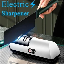 Zai Xiao USB Electric Knife Sharpener Automatic Adjustable Rechargable Kitchen Knives Scissor Home Fast Sharpening Kitchen Tool