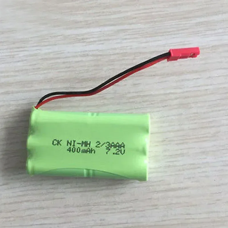 High Quality 7.2V 400mAh 6x 2/3AAA NiMH Rechargeable Battery Pack with JST Plug for Helicopter Robot Car Toys