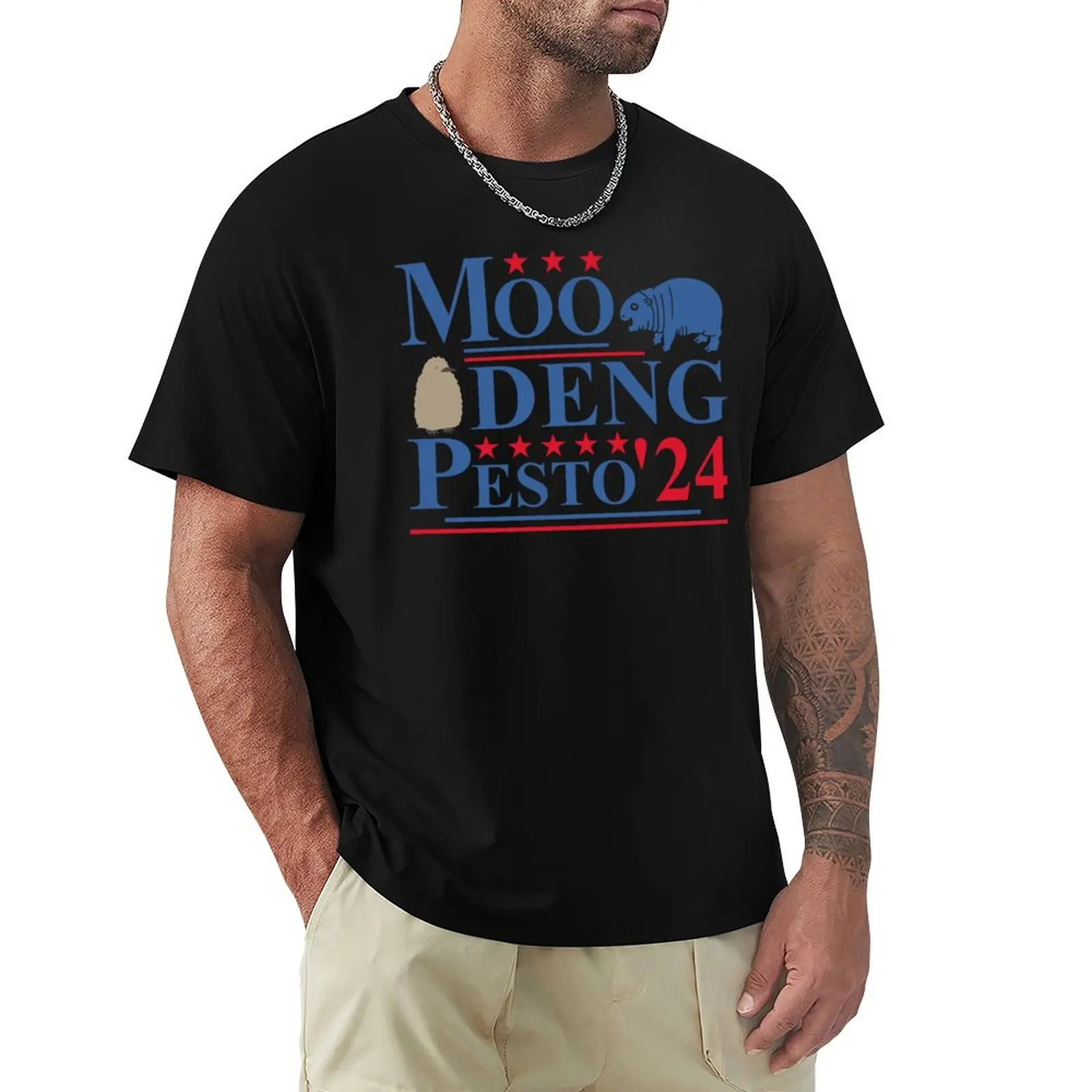 

Funny Pesto Penguin Moo Deng 24 T-Shirt Stylish Print Short Sleeve Tee