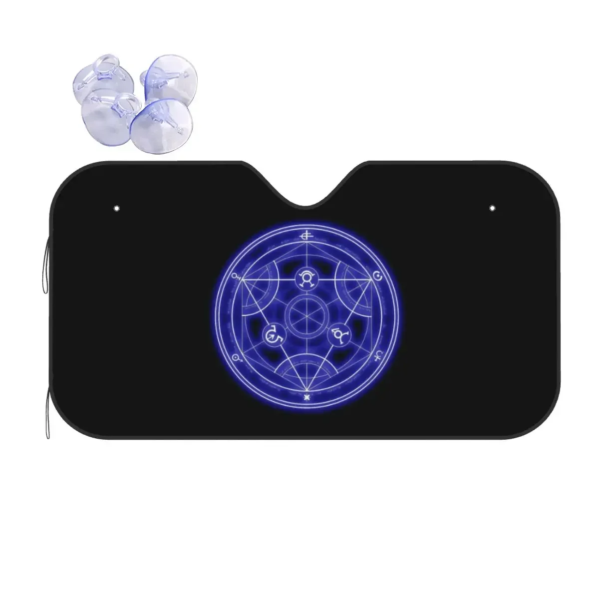 Fullmetal Alchemist - para-brisa de desenho animado, protetor solar para janela dianteira do carro, 70x130cm, capa para para-brisa