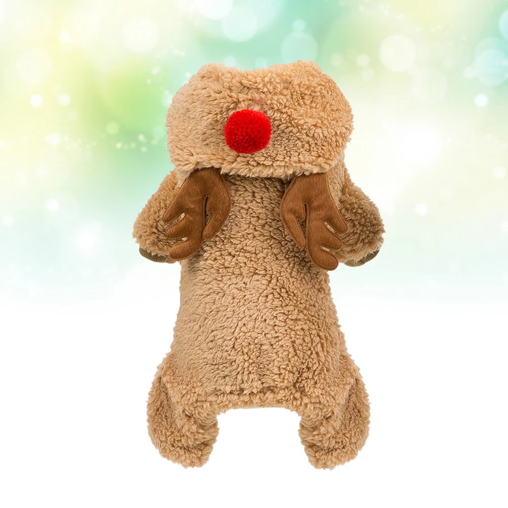 

Winter Coat for Dogs Small Clothes Earth Tones Coats Pet Christmas Outfit Deer Festive Clothing
