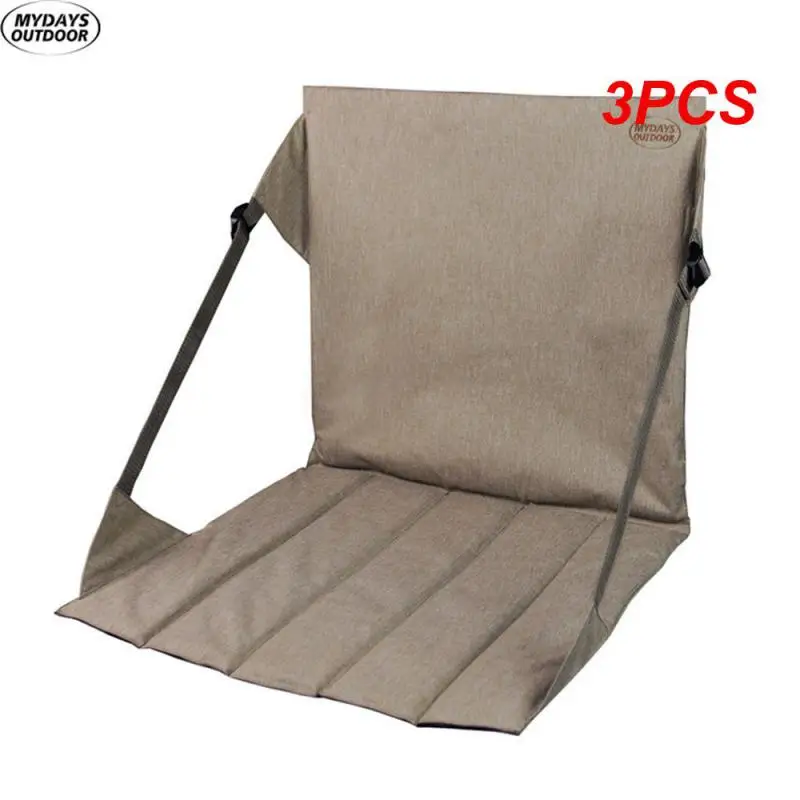 3PCS Stadium Cushion Adjustable Buckle Back Support Pearl Cotton Mesh Beach Chair Camping Equipment Moisture-proof Roll Comfort