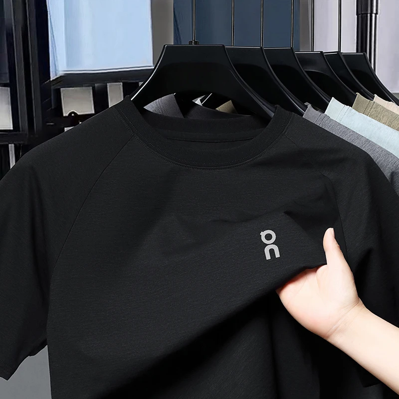 Camiseta de manga corta estampada para hombre, novedad de verano 2026, ligera, cuello redondo, corte holgado, adecuada para personas de mediana edad y jóvenes