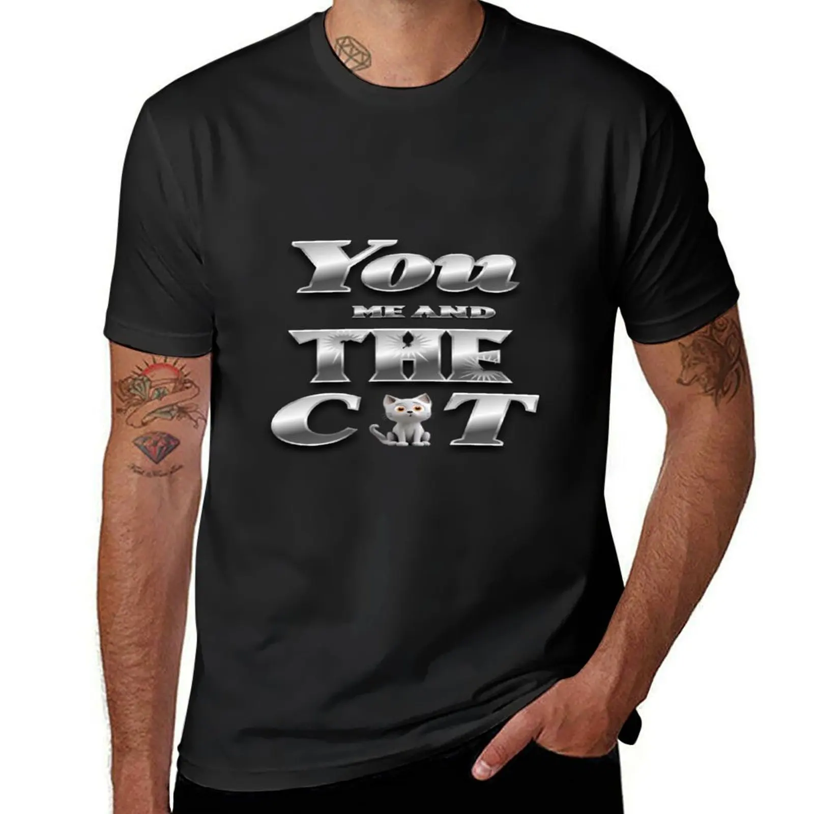 

You Me And The Cat T-Shirt funny meme t-shirts affliction shirts anime shirt men graphic t shirts