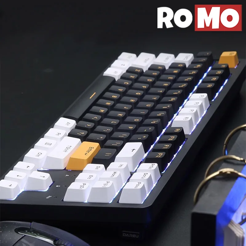 

Dareu EK87 Thri Mode Gasket Structure Mechanical Keyboard PBT Hot Swap Office Keyboard Rgb Light N-Key Rollover Game Keyboar