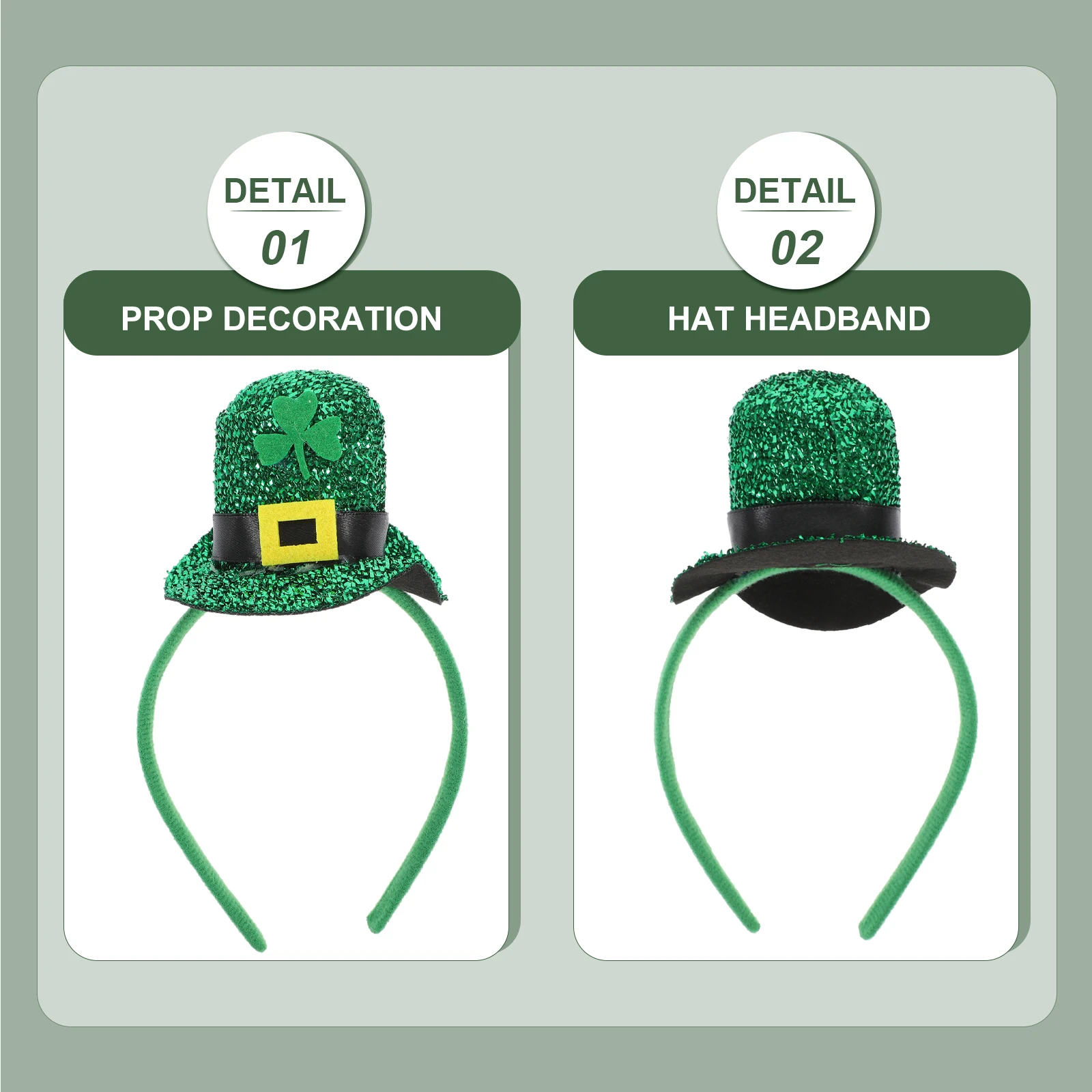 

Clover Headband Girls Green St Patricks Day Headdress Hair Bands Party Women Decorative Shamrock Hairstyle Tools Festival Photo