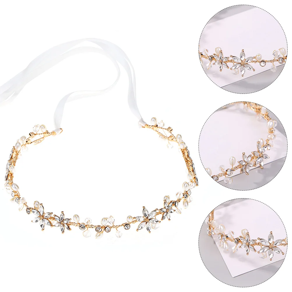 

Rhinestone Waist Belt Elegant Wedding Supplies Adjustable Ribbon Bride Accessory Pearl Wristband Fashion Scarf