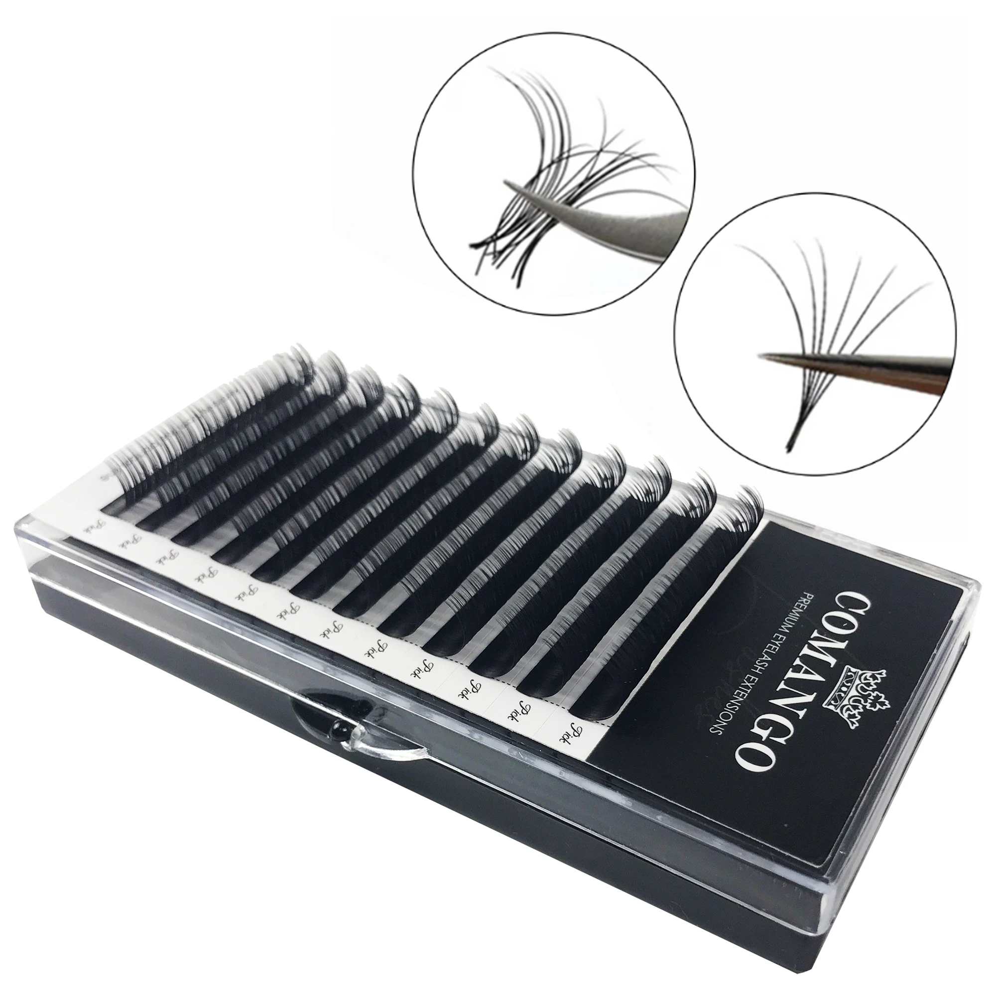 CoMango 0.05-0.15mm C/D/DD Curl Eyelash Extension Thin And Soft Material Volume Lash Individual Eyelashes Premium Fake Lashes