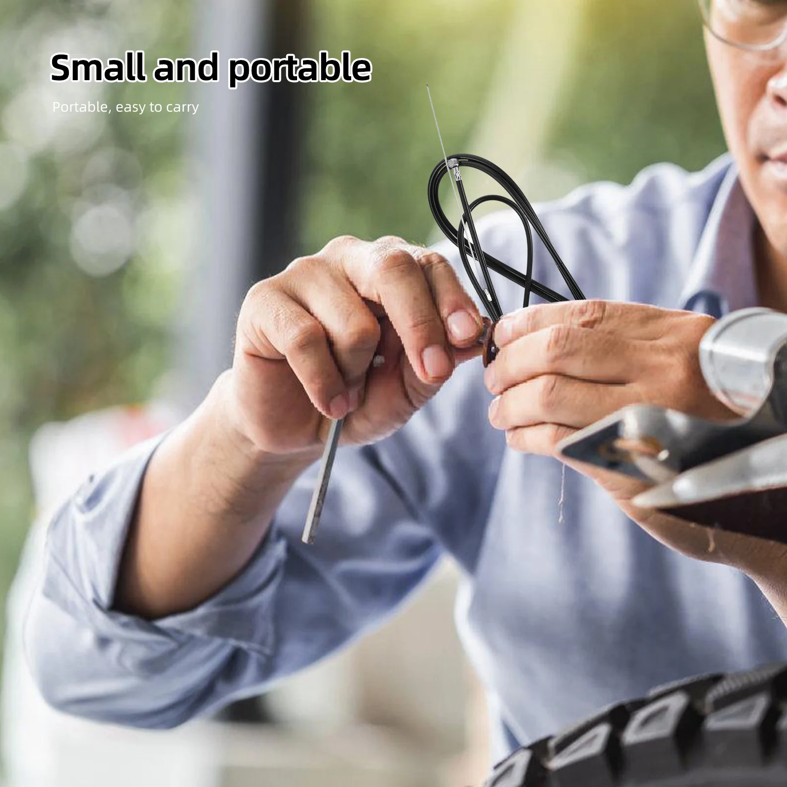 Bike Brake Cable 2.2m Durable Steel Wire Line Rear Electric Tricycles Scooters Smooth Operation Easy Installation