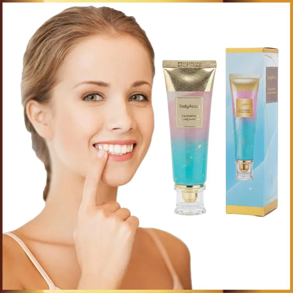 100G Niacinamide Whitening Toothpaste with Natural Gentle Care Fluoride Free Toothpaste Freshens Breath for Sensitive Teeth