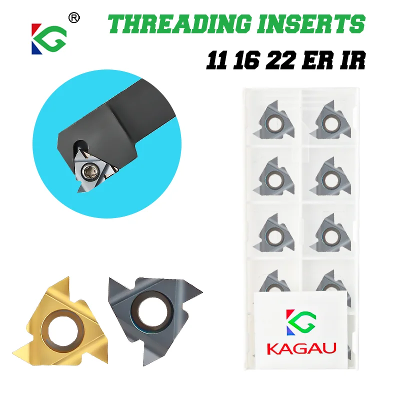 

10PC 11ER 11IR 16ER 16IR AG55 AG60 22ER IR N55 N60 Thread Carbide Insert for CNC Metal Lathe Turning Tool Cutting Turning Insert