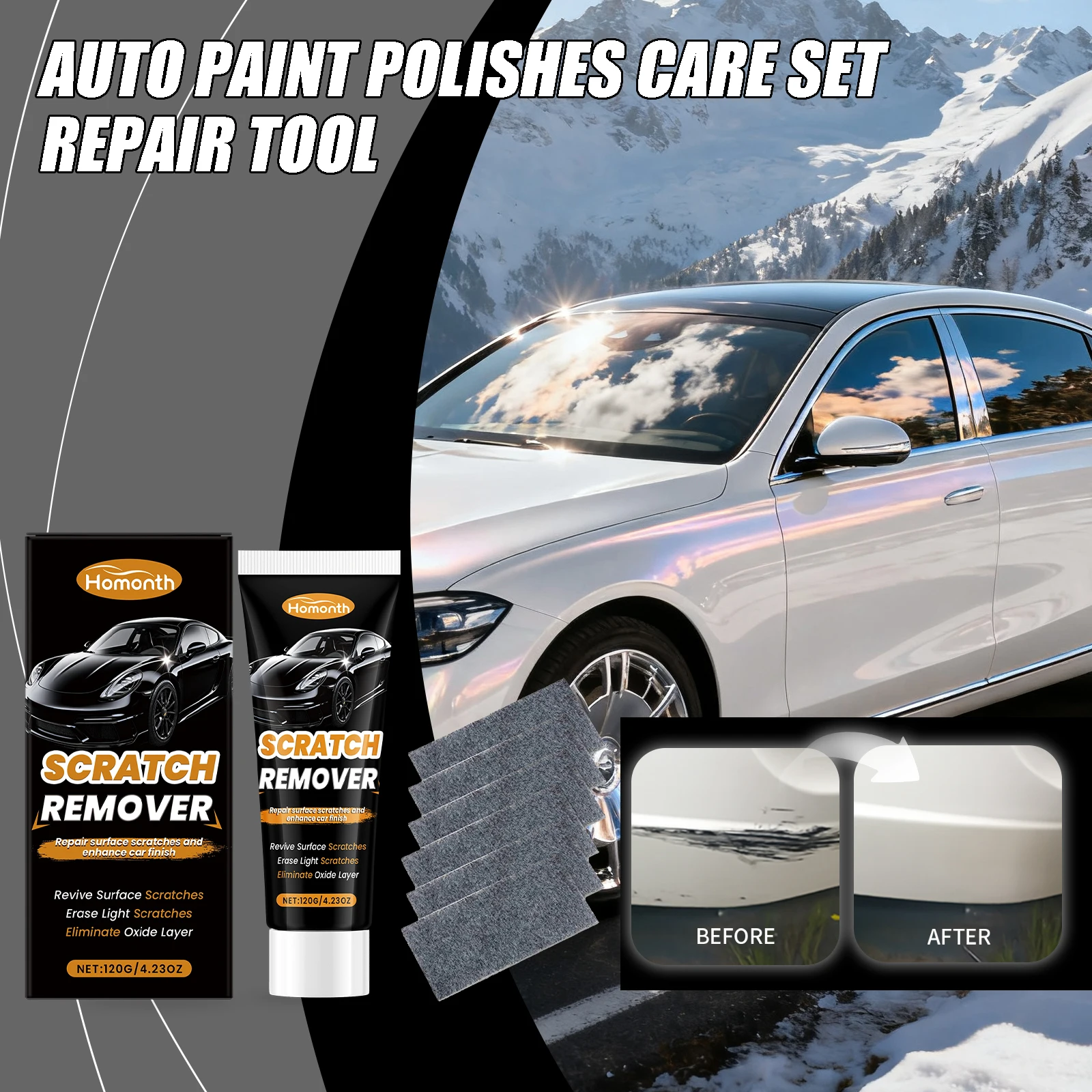 Removedor de arañazos de coche, reparación de arañazos de coche, pasta de cera, reparación rápida de arañazos de coche, juego de cuidado de pulido de pintura, herramienta de reparación
