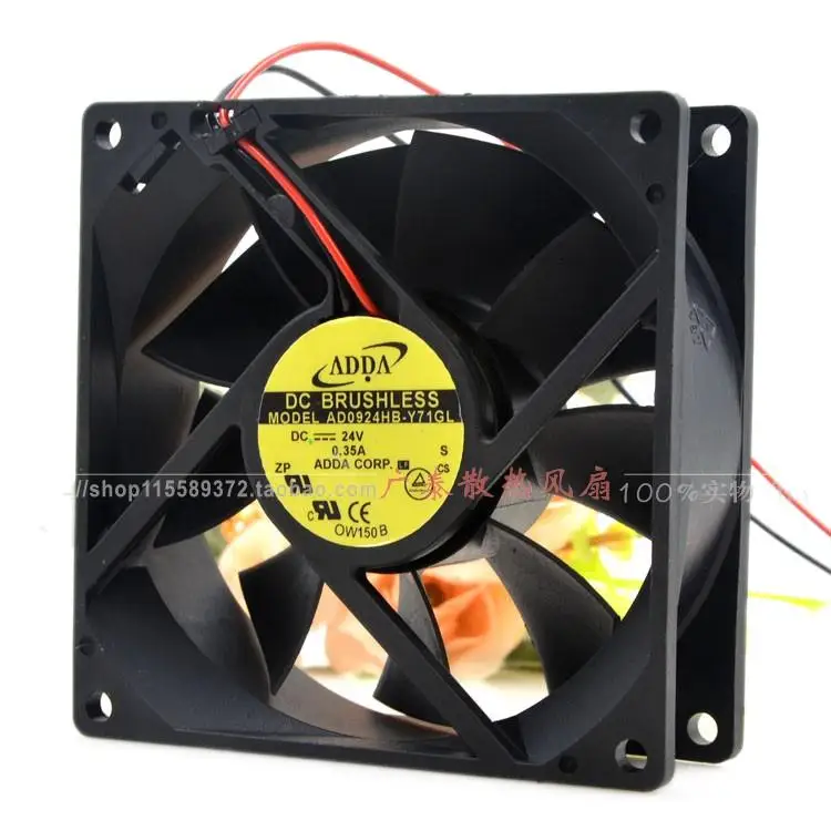 

ADDA AD0924HB-Y71GL 24V 0.35A 9CM 9032 Max Airflow Rate Inverter Axial Fan