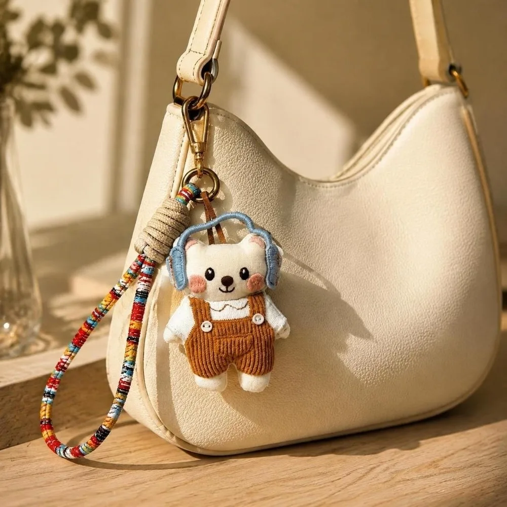 Versatile Doll Cartoon Animal Keychain Portable Creative Bag Pendant Handmade Lucky Keyring Gift
