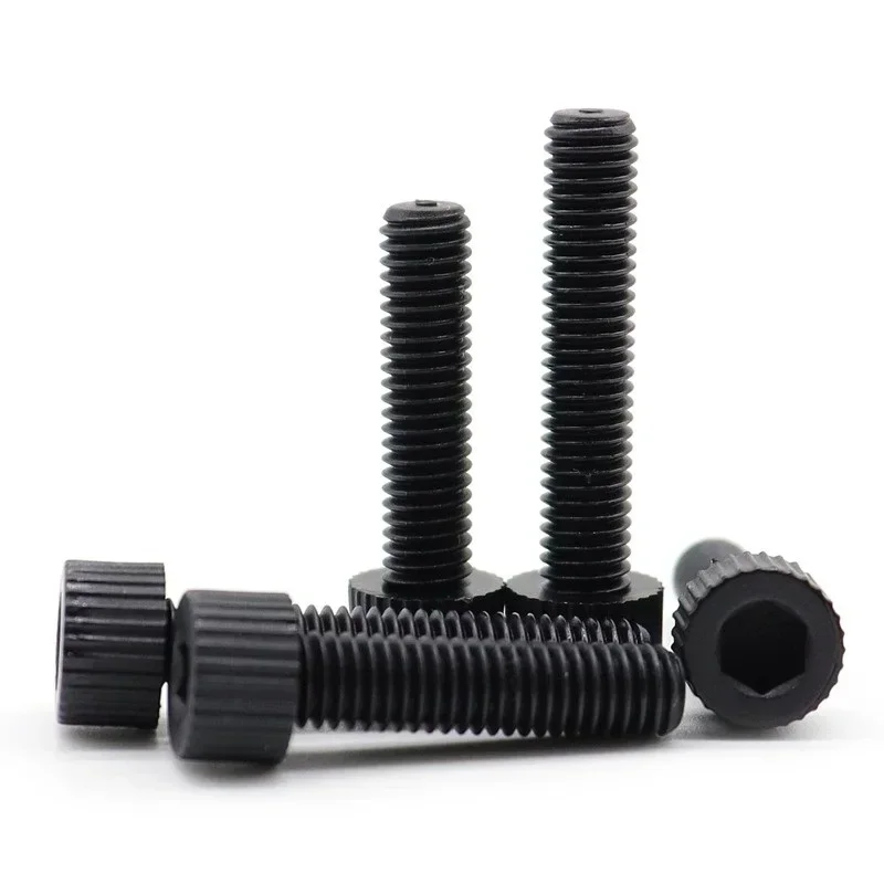 M3 M4 M5 M6 M8 M10 M12 Black Nylon Socket Head Cap Screws Cup Head Knurled Plastic Insulated Bolts