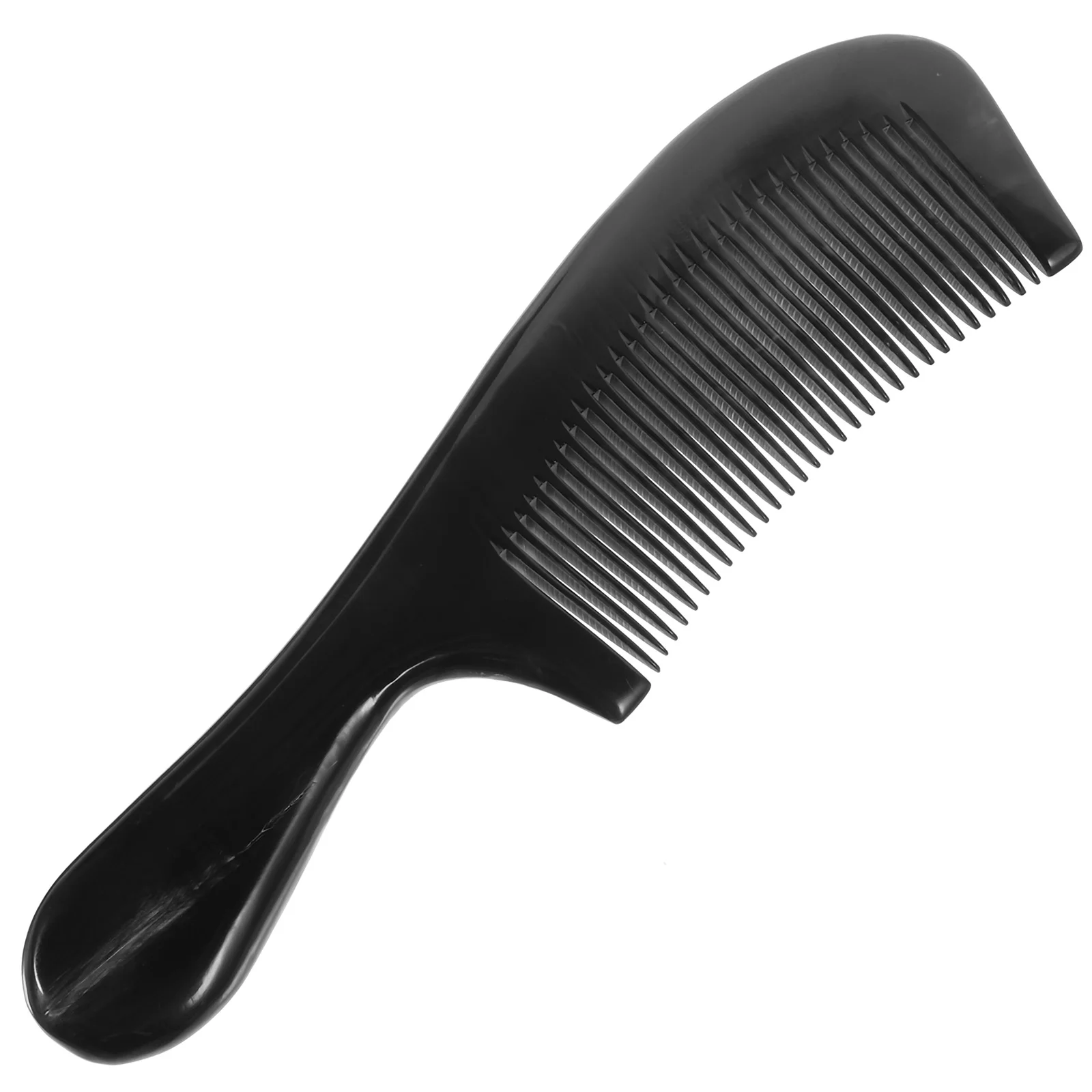 Black Buffalo Horn Comb Hair Straightening Natural Ox Massage Scraping Home Horns Styling Affordable