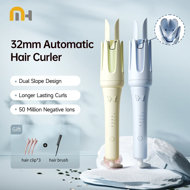 Automatic Hair Curler 32MM Auto Rotating Ceramic Anti-Tangle Hair Roller Professional Curling Iron Curling Wand Hair Waver