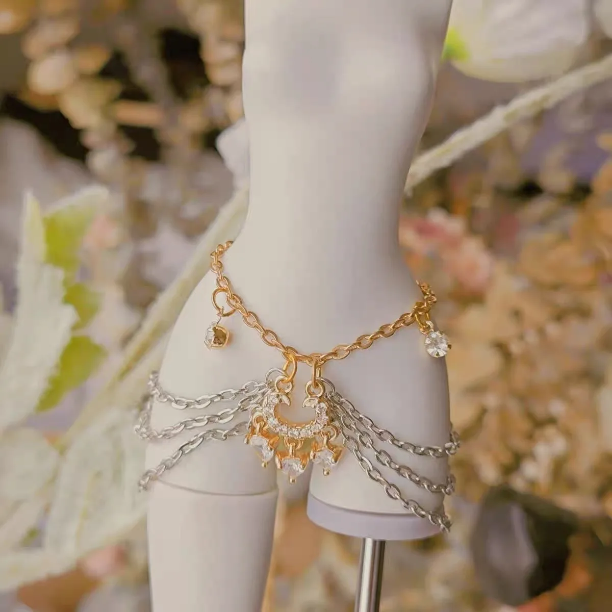 

1/6 BJD FR супермодель куклы ювелирные аксессуары ручной работы роскошный бриллиантовый темперамент поясная цепочка для 30 см куклы DIY платье