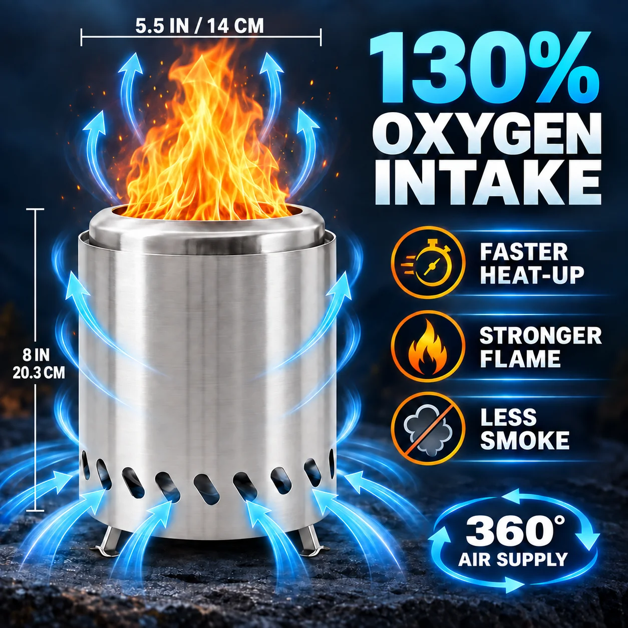 Poêle à bois portable en acier - Camping Cooking Heater avis et prix