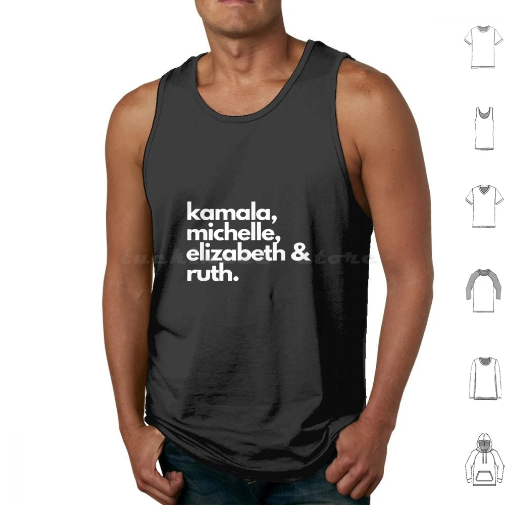 Feminist Political Icon Kamala Michelle Rbg Elizabeth Tank Tops Vest Sleeveless Feminist Political Icon Kamala Michelle Rbg