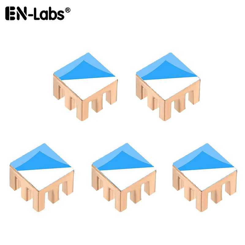 

Pure Copper Heatsink Radiator Cooler with 2W/mK Thermal Adhesive Tape Heat Sink Memory, IC Chipset 6x6mm/7x7mm/8x8mm