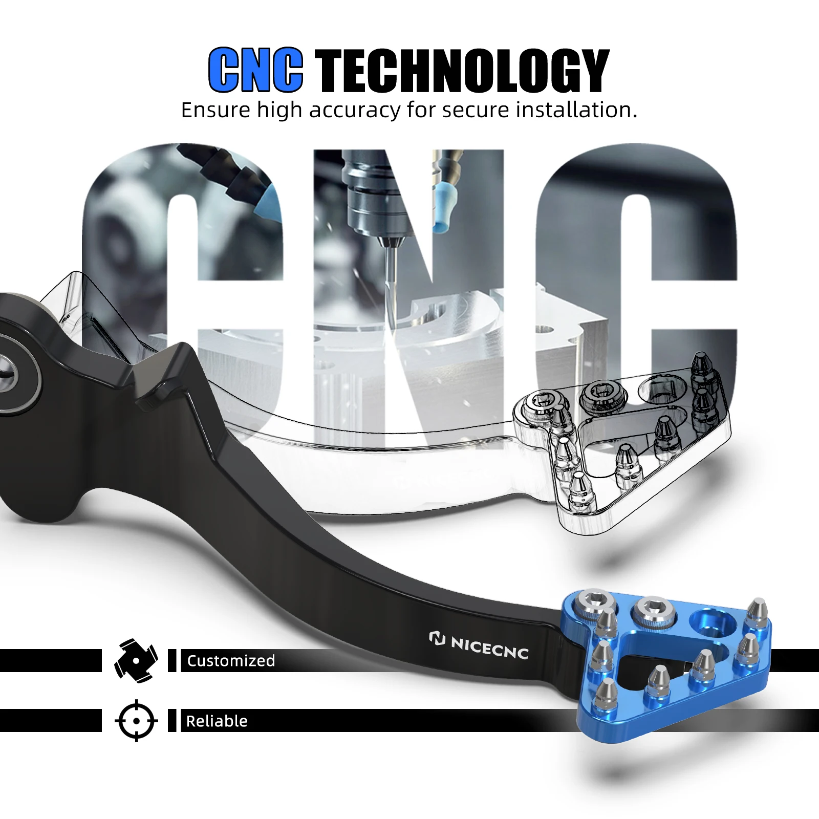 (EU-Lager) Für KTM 690 Enduro R 690 SMCR SMC R 2011-2018 Husqvarna 701 Enduro Supermoto 2016-2019 Bremspedalhebel – Detail 7