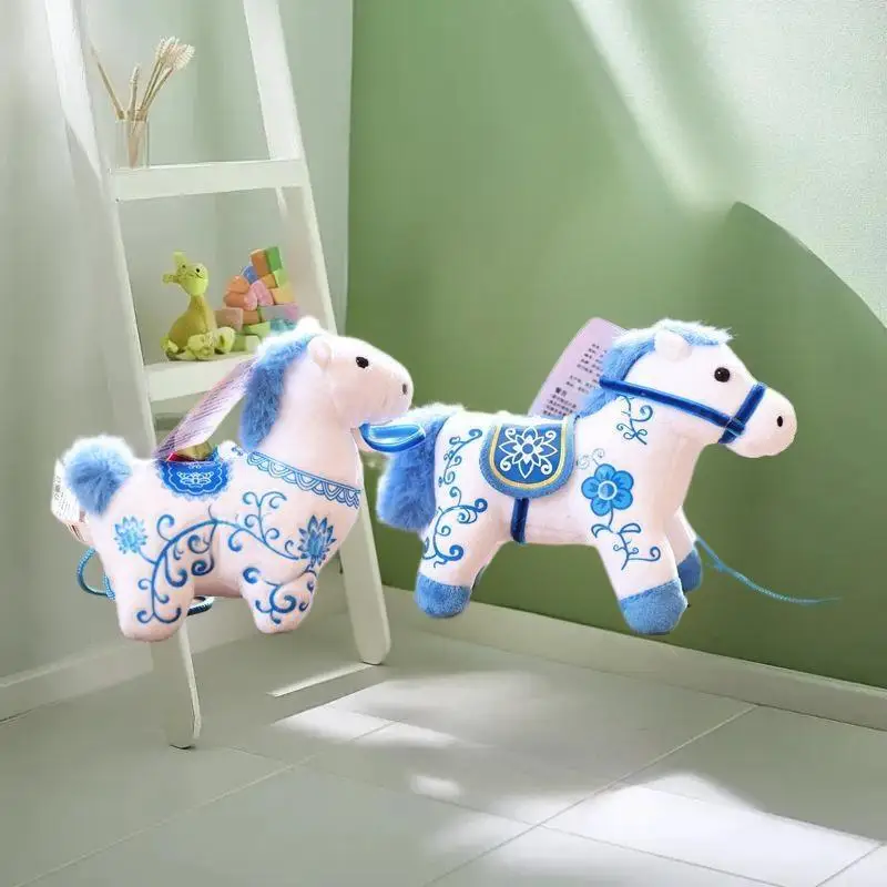 귀여운 앤티크 포니 플러시 키체인 애니메이션 가방 장식품, 커플을 위한 사랑스러운 선물