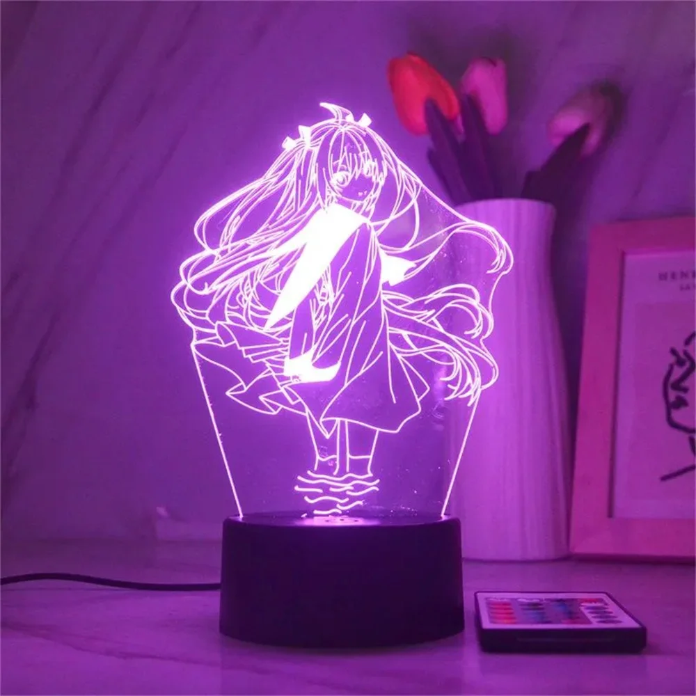 Anime Girl ATRI 3D Led Lamp Manga アトリ 3D Light Lights Table Lamp Acrylic Bedside Lamps for Bedroom Ornaments Kids Birthday Gifts