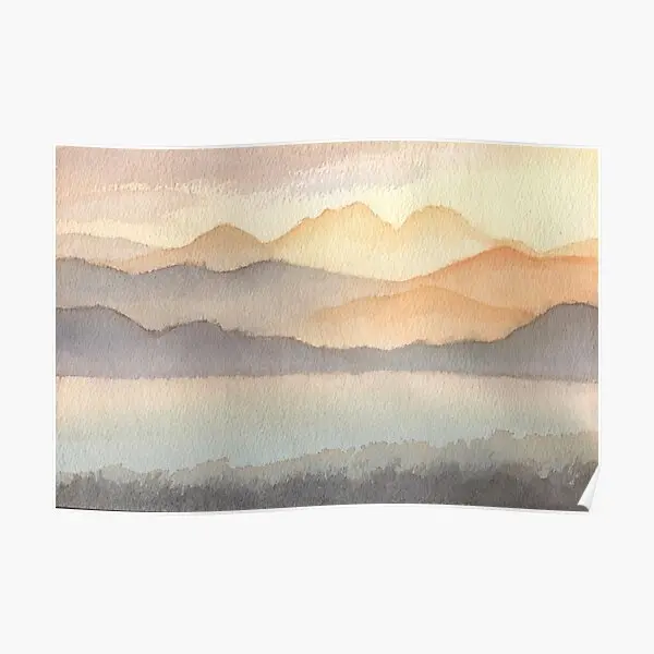 

Постер с изображением гор заката, винтажное украшение, картина, забавный современный декор, комнатное искусство, Настенная картина для дома, рисунок, роспись без рамки