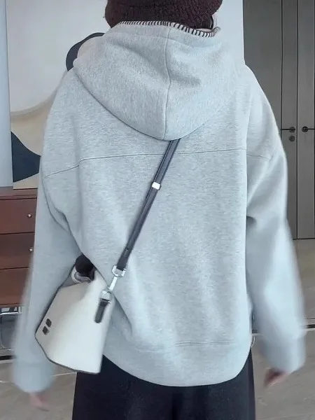 Sweat à capuche d'hiver pour femmes, décontracté, polyvalent, grande taille, tendance, Streetwear, confortable, coupe ample, Long, Sve