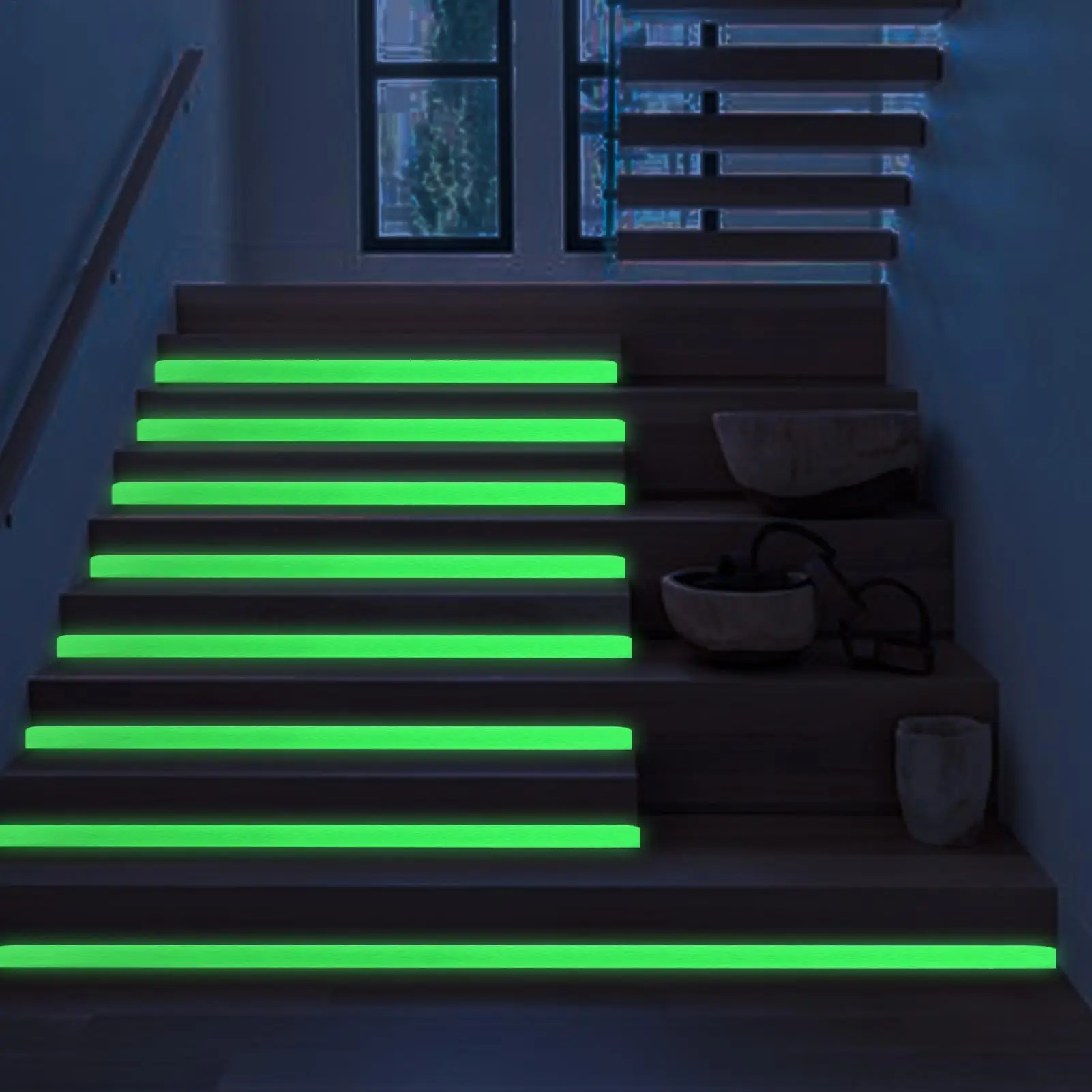 3 M Glow Tape  Dark Sticker Marking Stickers Fluorescent Duct Tape Glow in the Dark Sign for Floor Wall Steps Classroom Stage
