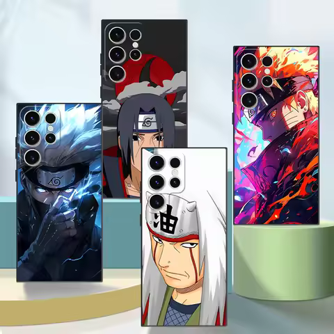 Black Soft Phone Cover Case for Samsung Galaxy S23 Ultra S21 FE S24 Plus S25 Edge S20 Handsome Cool Kakashi