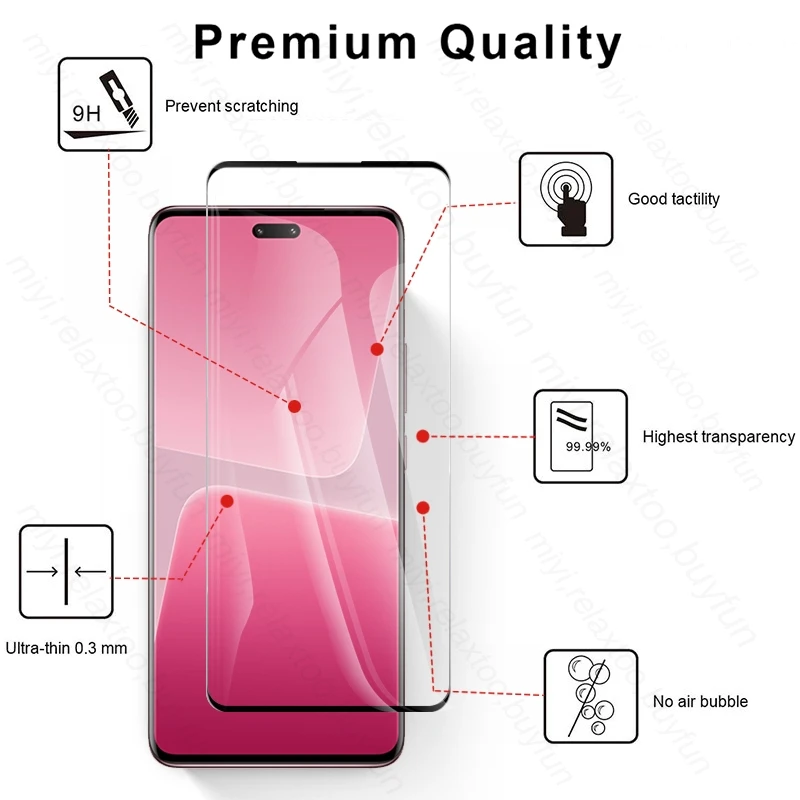 4To1 9D Curved Tempered Glass Screen Protector Xiomi 13 Lite Camera Glass For Xiaomi Mi13 Mi 13Lite Light Pro 5G Protective Film