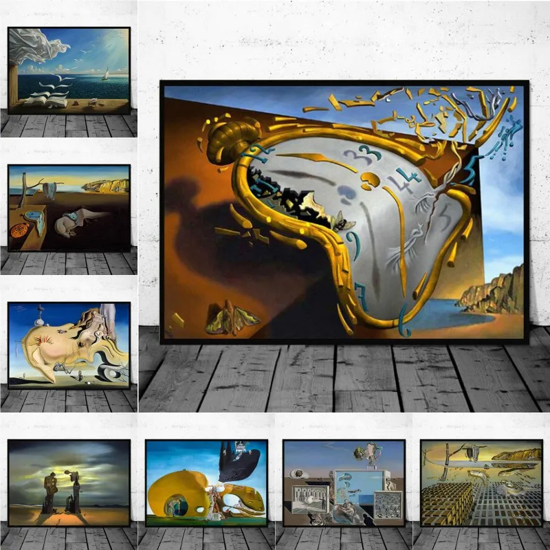 

Surrealism By Salvador Dali Famous Print Art Canvas Poster For Living Room Decor Home Wall Picture