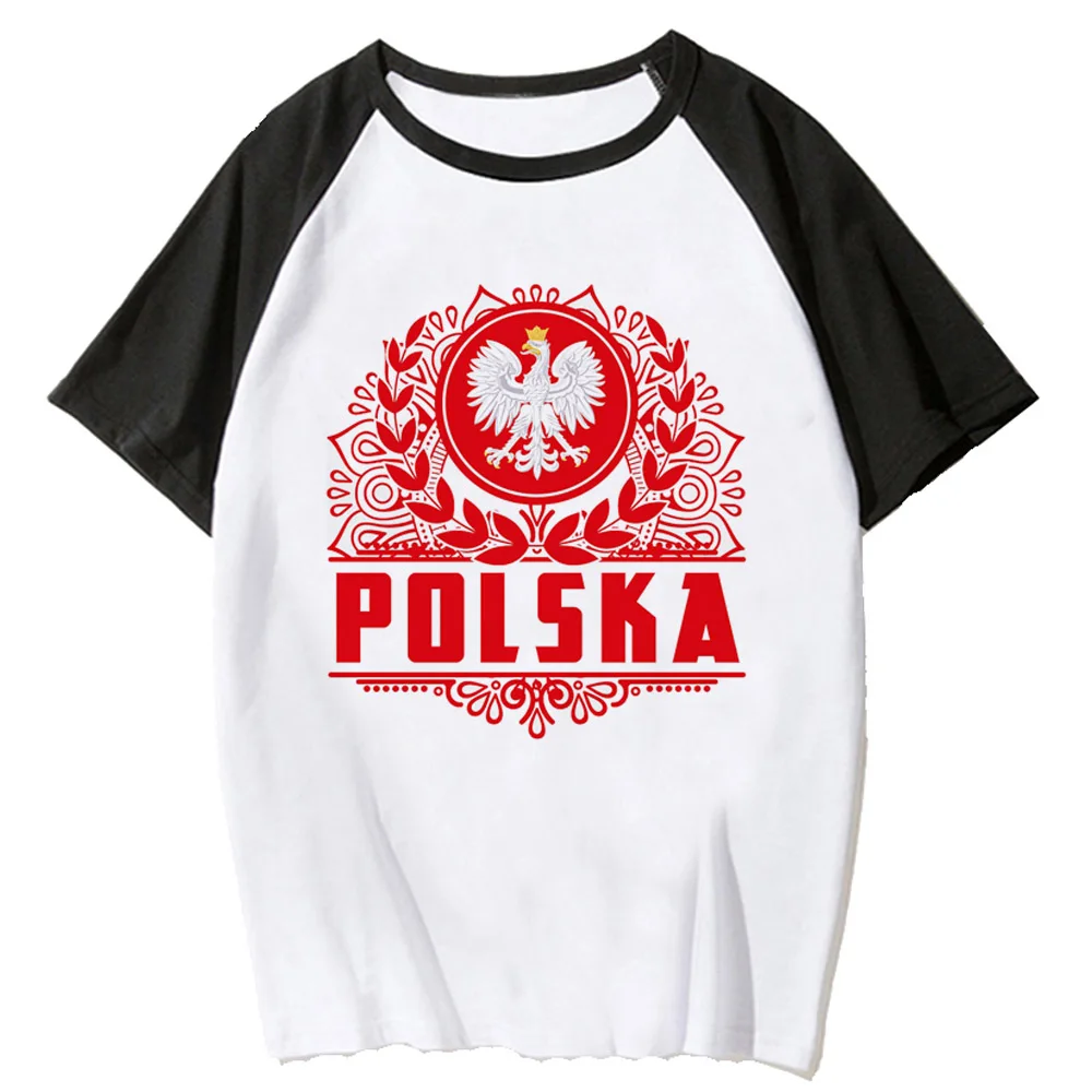 Poland t shirt women harajuku summer anime t shirt female funny designer y2k clothing