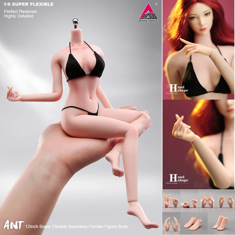 

Makeup Ver. ANT YCL001 1/6 Female Seamless Body 12'' Large Bust Steel Skeleton Super Flexible Female Action Figure Doll Model