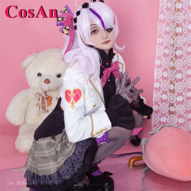 CosAn Anime VTuber Maria Marionette Cosplay Costumes Sweet Lovely Uniforms Dress Halloween Party Role Play Clothing S-XXL New