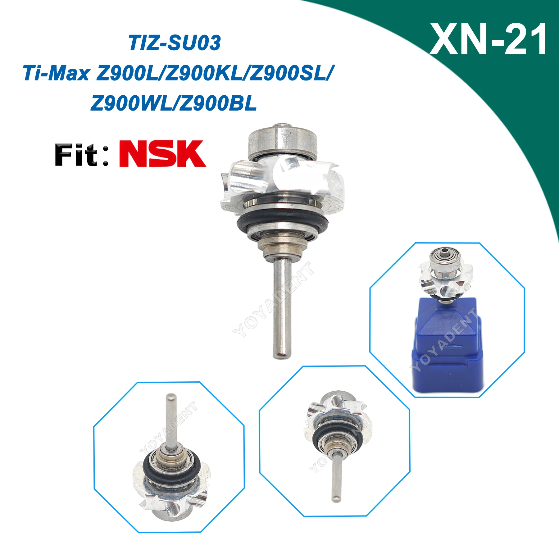 

Dental Turbine Cartridge Rotor TIZ-SU03 Fit NSK Ti-Max Z900L/Z900KL/Z900SL/Z900WL/Z900BL High Speed Handpiece