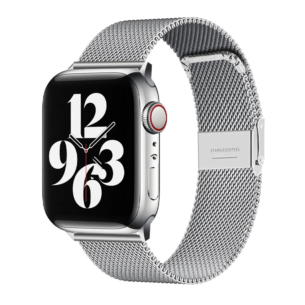 Correa de Metal con hebilla para Apple Watch, pulsera de acero inoxidable Ultra de 49mm, 45mm, 41mm y 44mm, Serie 9, 8, 7, 6, 2 SE